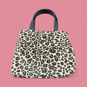 Evan Picone Leopard Print Handle Medium Size Small Handbag Purse